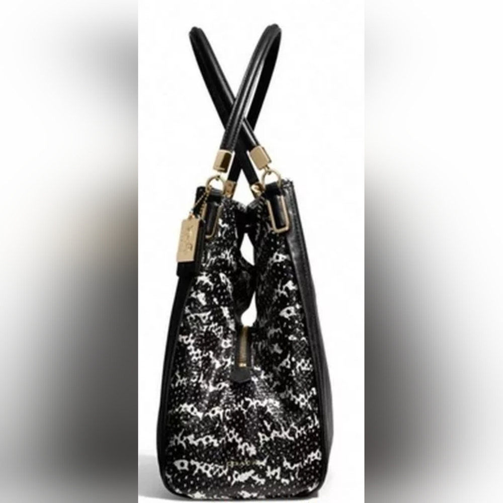 Coach Madison Phoebe Black White Python Animal Pr… - image 4
